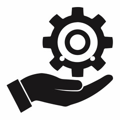 hand with gear