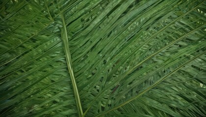 Intricate venation, vibrant green, close-up palm leaf texture , illustration, pattern, botanical