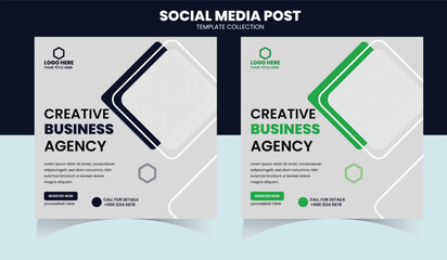 Creative marketing agency social media template