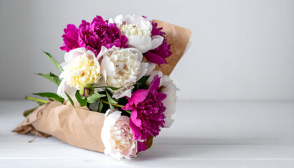 Stunning Peonies: White & Pink Blooms