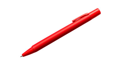 Red Felt Tip Marker Pen on White Background Isolated for Professional Presentations
