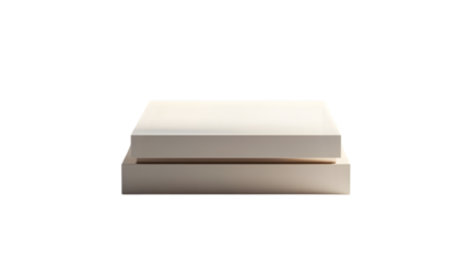 Elegant Rectangular Box with Minimalistic Label on White Background