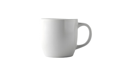 Fototapeta premium Elegant White Coffee Mug Mockup on Isolated White Background for Product Display