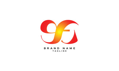 GFE, GEF, FGE, FEG, EFG, EGF, Abstract initial monogram letter alphabet logo design