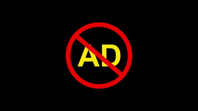 Advertising animations are not allowed, placing ads is prohibited. Lettering AND Logo Video, Luxury Ad Clothing Effects no ad crossed out mark color icon animation. ad not allowed icon animation