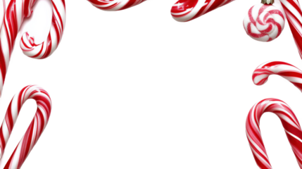 Christmas Candy Canes Frame Design