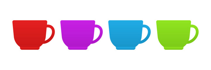 Colorful cup set.