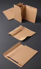Customizable folder die cut vector mockup for branding ,  svg file,  design,  catalog design
