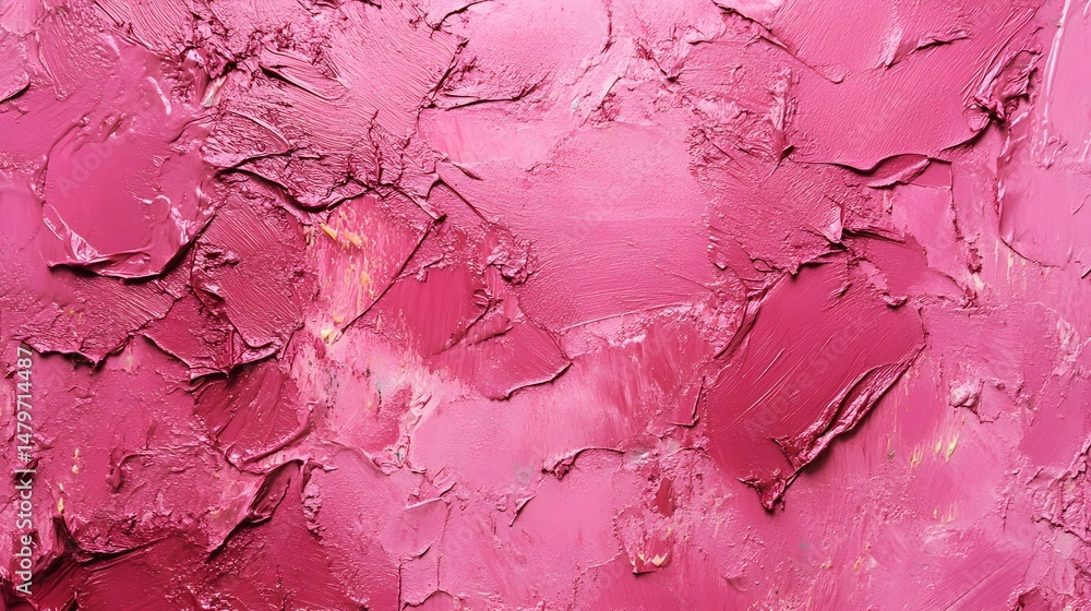 Poster a pink background with pink paint splatters. the splatters are scattered all over the background, cr