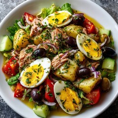 niçoise salad (Provençal salad) french food