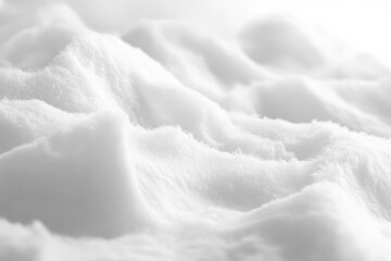 Obraz premium An expanse of pure white snow forms gentle waves, creating a soft, serene landscape and evoking a sense of endless calm.