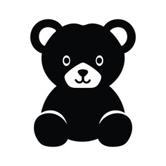Naklejka premium Teddy Bear Contour Drawing Digital Art File