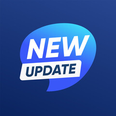 New Update Announcement Label Sign Vector Design