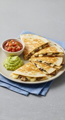 Quesadillas with Cheese and Mushrooms
