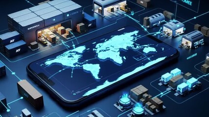 Global Logistics Network:  A Smart Phone's View of Worldwide Trade and Supply Chain - Powered by Adobe