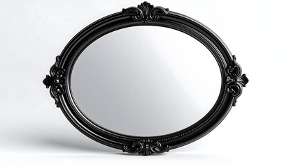 Elegant Black Oval Mirror Frame Design