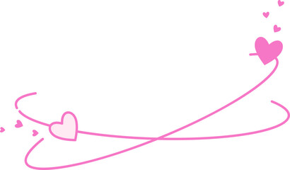 원형 하트 장식선