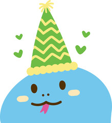 파티모자를 쓴 뱀 머리