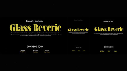 Cinematic Film Title Card, Movie Poster Typography Overlay 154 | Fully Modular Editable Layouts & Easy Text Animator Control to Create Custom Text Animations Without KeyFrames