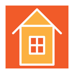 Home Button Vector Glyph Two Colors Icon Design