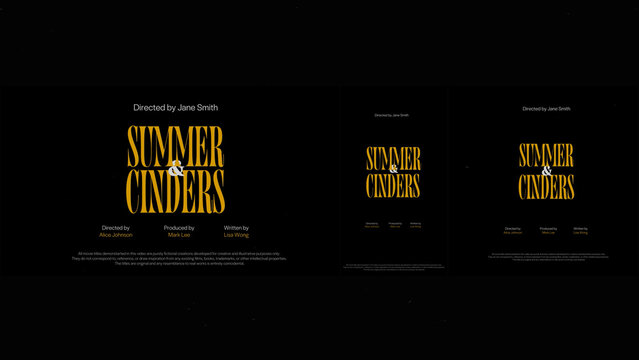 Cinematic Film Title Card, Movie Poster Typography Overlay 157 | Fully Modular Editable Layouts & Easy Text Animator Control to Create Custom Text Animations Without KeyFrames