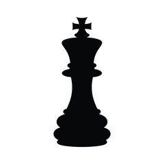 Chess Piece Silhouette Clipart White Background