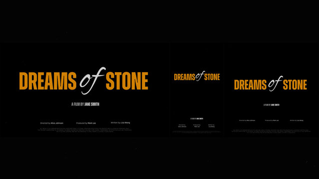 Cinematic Film Title Card, Movie Poster Typography Overlay 161 | Fully Modular Editable Layouts & Easy Text Animator Control to Create Custom Text Animations Without KeyFrames