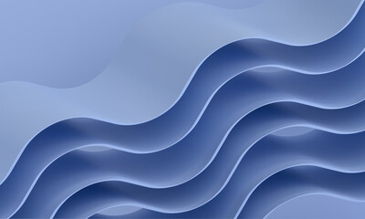 Contemporary 3D Wavy Pattern in Multiple Blue Tones for Corporate Identity and Branding Materials