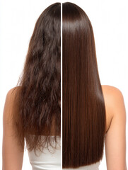 Before and After Hair Smoothing Treatment &ndash; Frizzy to Sleek Straight Hair