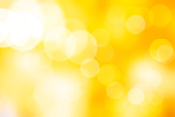 Yellow abstract background blur with bokeh