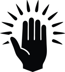 high five vector icon.