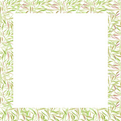 Obraz premium Watercolor frame of flowers. Design of postcards, greetings, for things, textiles