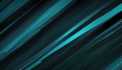 Obraz premium Striking teal and black diagonal lines create a dynamic, modern background design with a gradient.