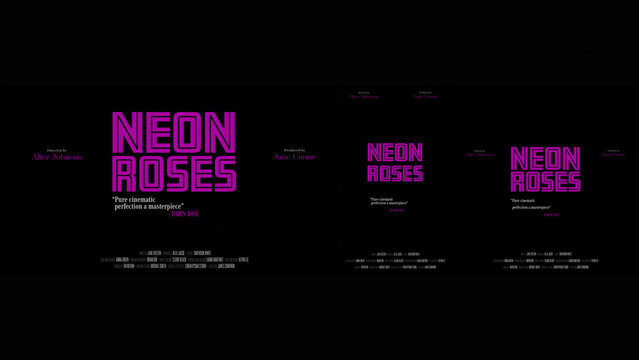 Cinematic Film Title Card, Movie Poster Typography Overlay 175 | Fully Modular Editable Layouts & Easy Text Animator Control to Create Custom Text Animations Without KeyFrames