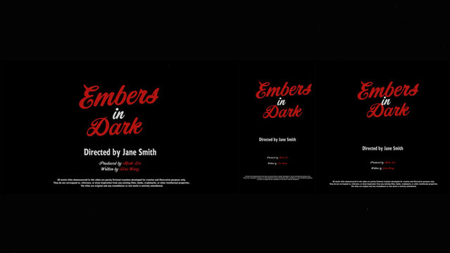 Cinematic Film Title Card, Movie Poster Typography Overlay 180 | Fully Modular Editable Layouts & Easy Text Animator Control to Create Custom Text Animations Without KeyFrames