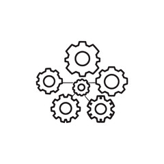 modern workflow concept clean minimalist line art design