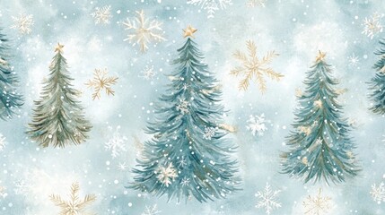 Fototapeta premium Winter wonderland christmas tree pattern holiday design digital art festive atmosphere aerial view seasonal concept