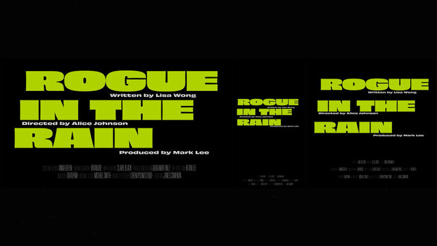 Cinematic Film Title Card, Movie Poster Typography Overlay 194 | Fully Modular Editable Layouts & Easy Text Animator Control to Create Custom Text Animations Without KeyFrames