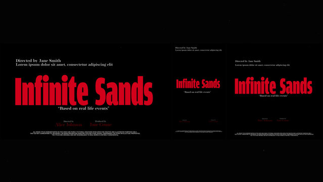 Cinematic Film Title Card, Movie Poster Typography Overlay 195 | Fully Modular Editable Layouts & Easy Text Animator Control to Create Custom Text Animations Without KeyFrames