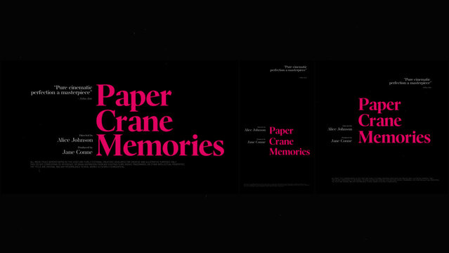 Cinematic Film Title Card, Movie Poster Typography Overlay 198 | Fully Modular Editable Layouts & Easy Text Animator Control to Create Custom Text Animations Without KeyFrames