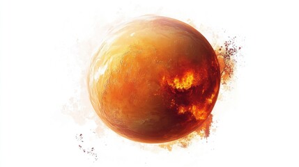 Fototapeta premium Fiery, alien planet