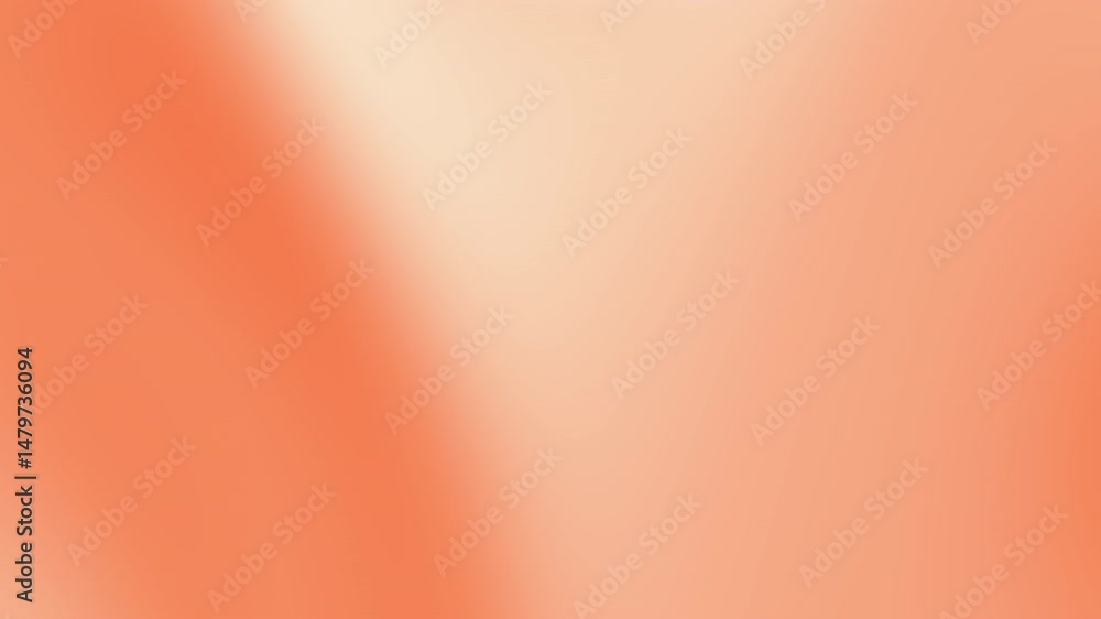 Poster a smooth peach and coral gradient background with soft color transitions and a calming, abstract fee