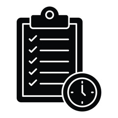 Fototapeta premium Schedule Vector icon which can easily modify or edit