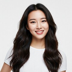 Naklejka premium Smiling Young Asian Woman - Headshot Portrait