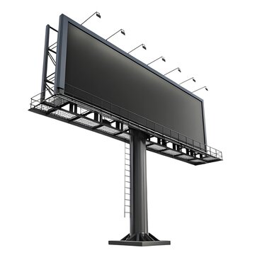  Blank Billboard Structure Ready for Advertisements.
