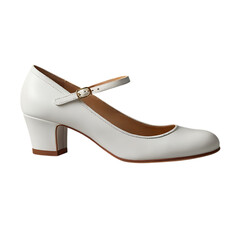 white leather high heels shoes