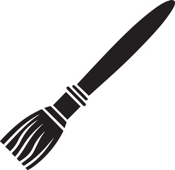 Minimal Black Vector Icon of a Paintbrush