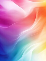 Obraz premium Abstract rainbow gradient flowing silk fabric background texture close up studio shot vibrant colors smooth waves