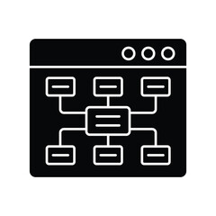 Network structure Vector icon which can easily modify or edit