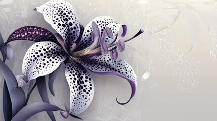Fototapeta premium Elegant, detailed lily flower design